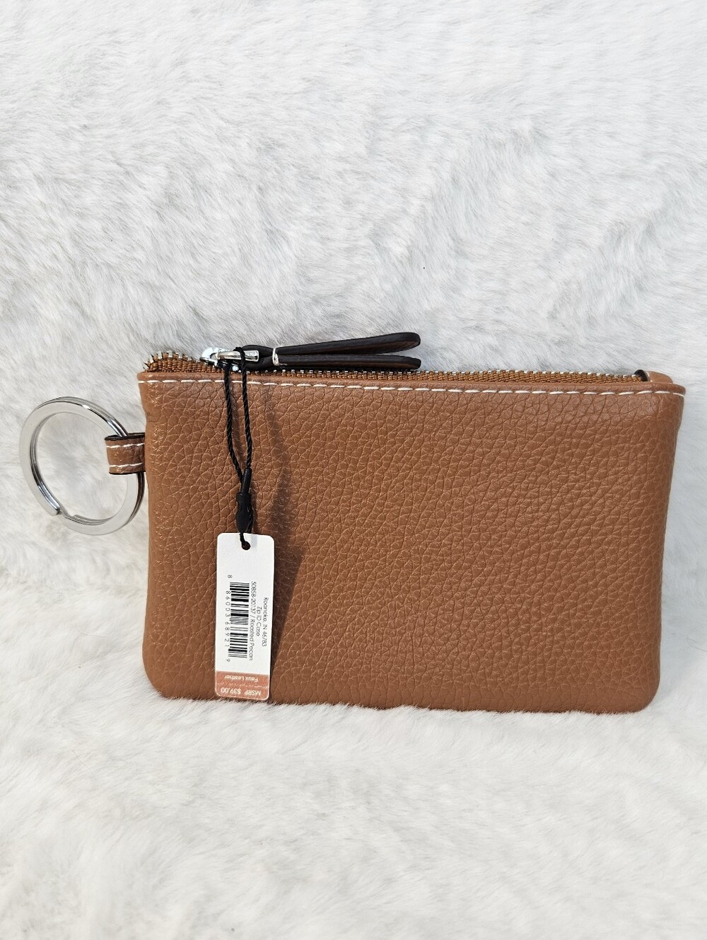 Vera Bradley Leather ID Holder Key Pouch - Brown